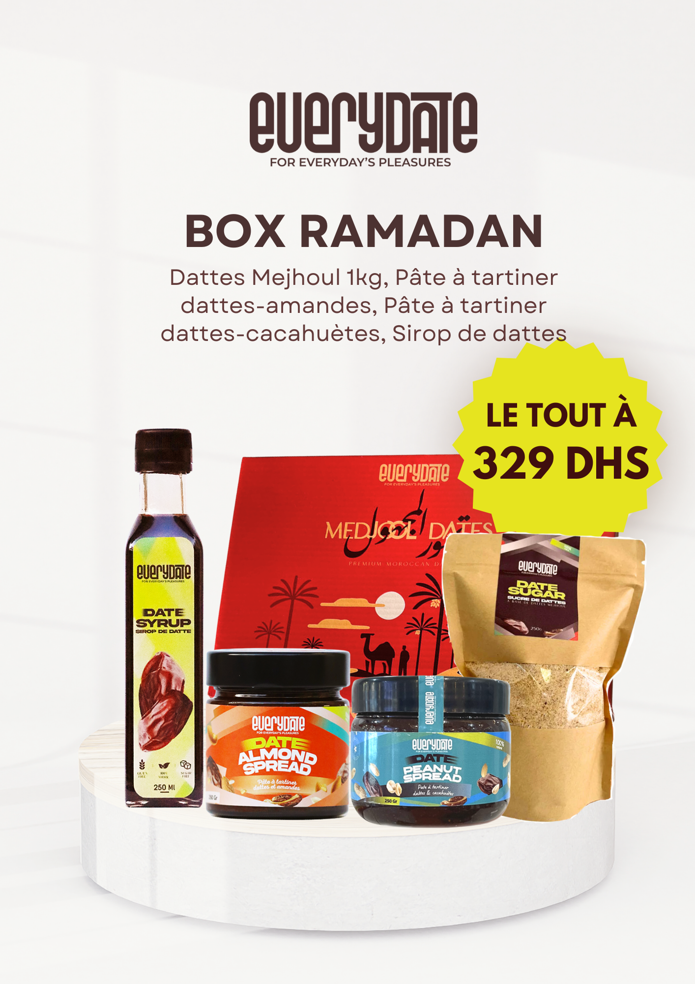 Box Ramadan Everydate – Dattes Mejhoul du Maroc & produits naturels à base de dattes